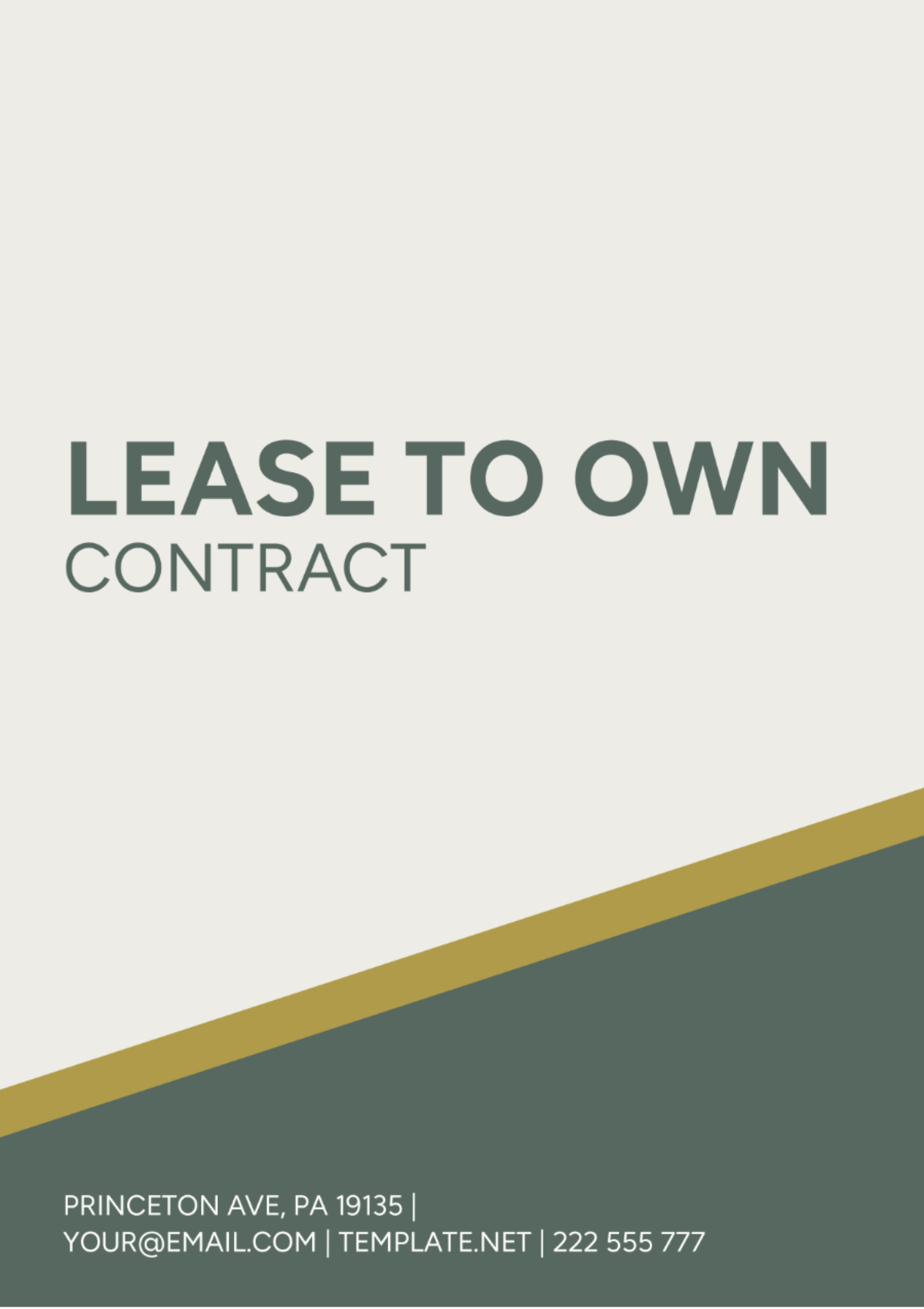 Lease To Own Contract Template - Edit Online & Download