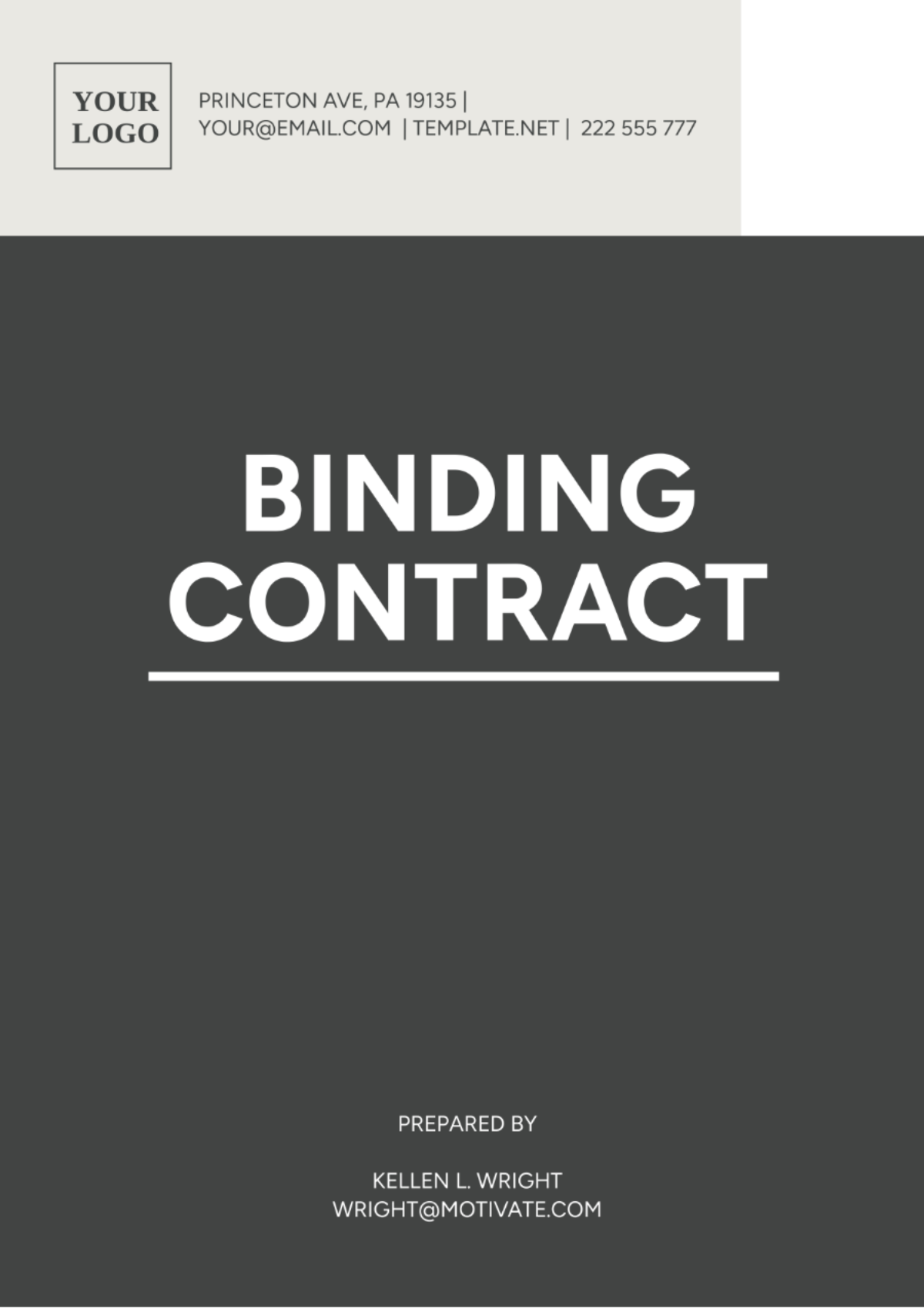 Binding Contract Template - Edit Online & Download