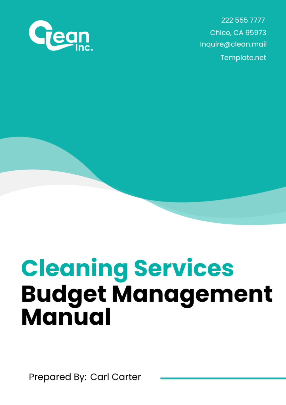 Cleaning Services Budget Management Manual Template