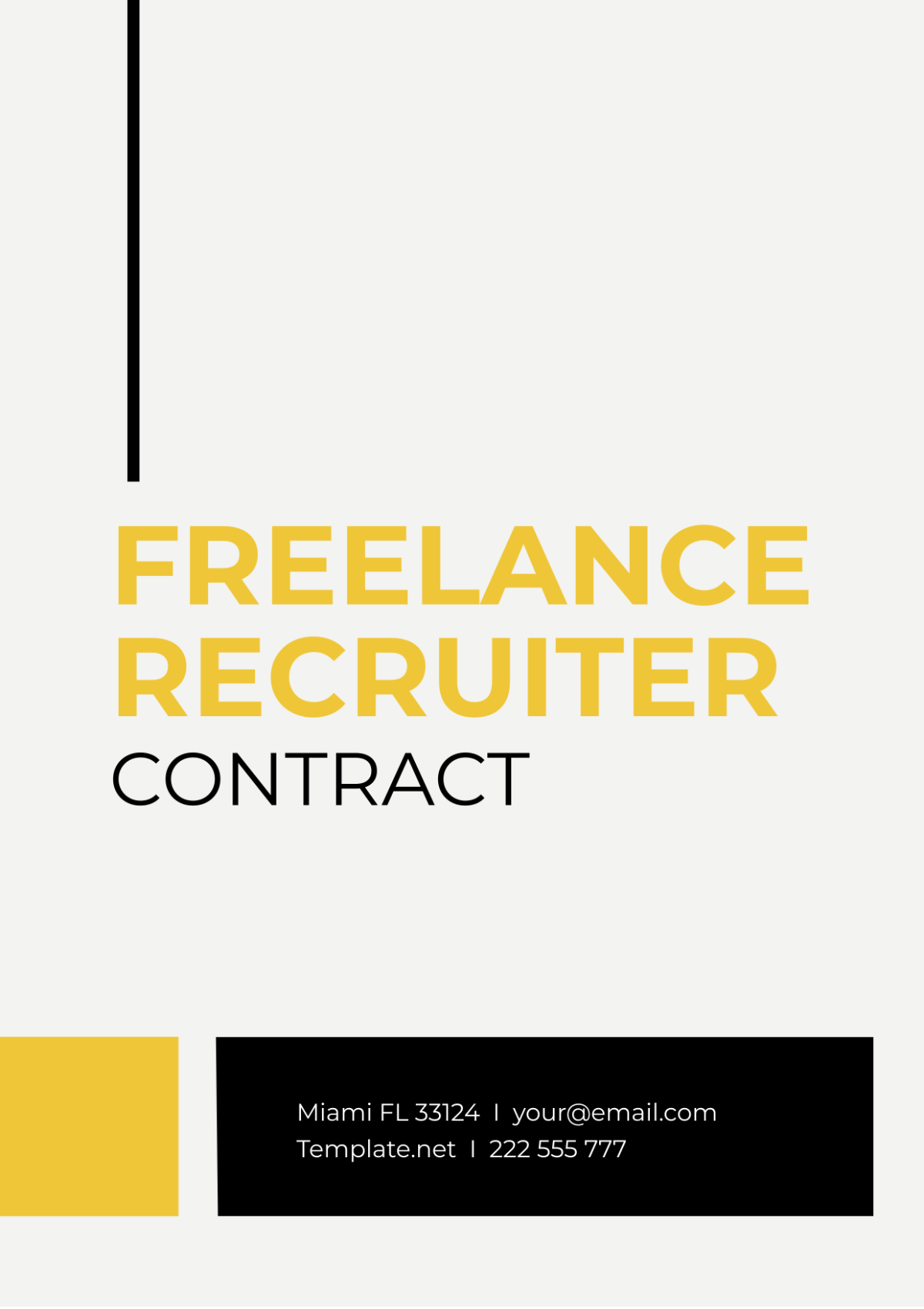 Freelance Recruiter Contract Template Edit Online Download Example