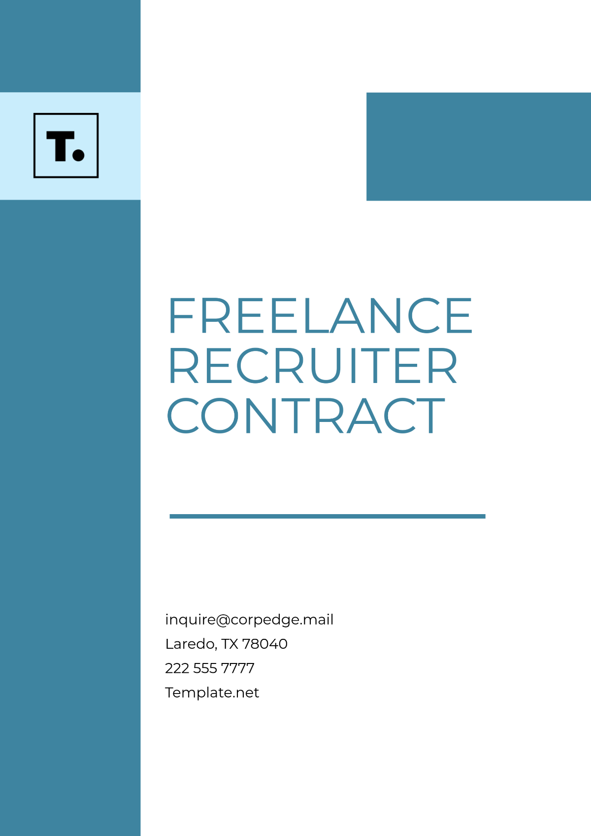 Freelance Recruiter Contract Template - Edit Online & Download