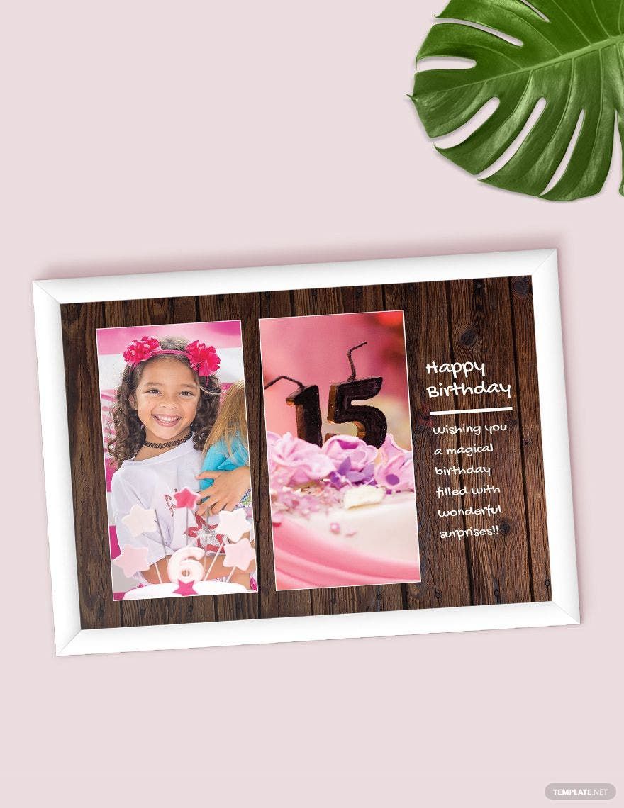 Birthday Photo Frame Template in Word, PSD