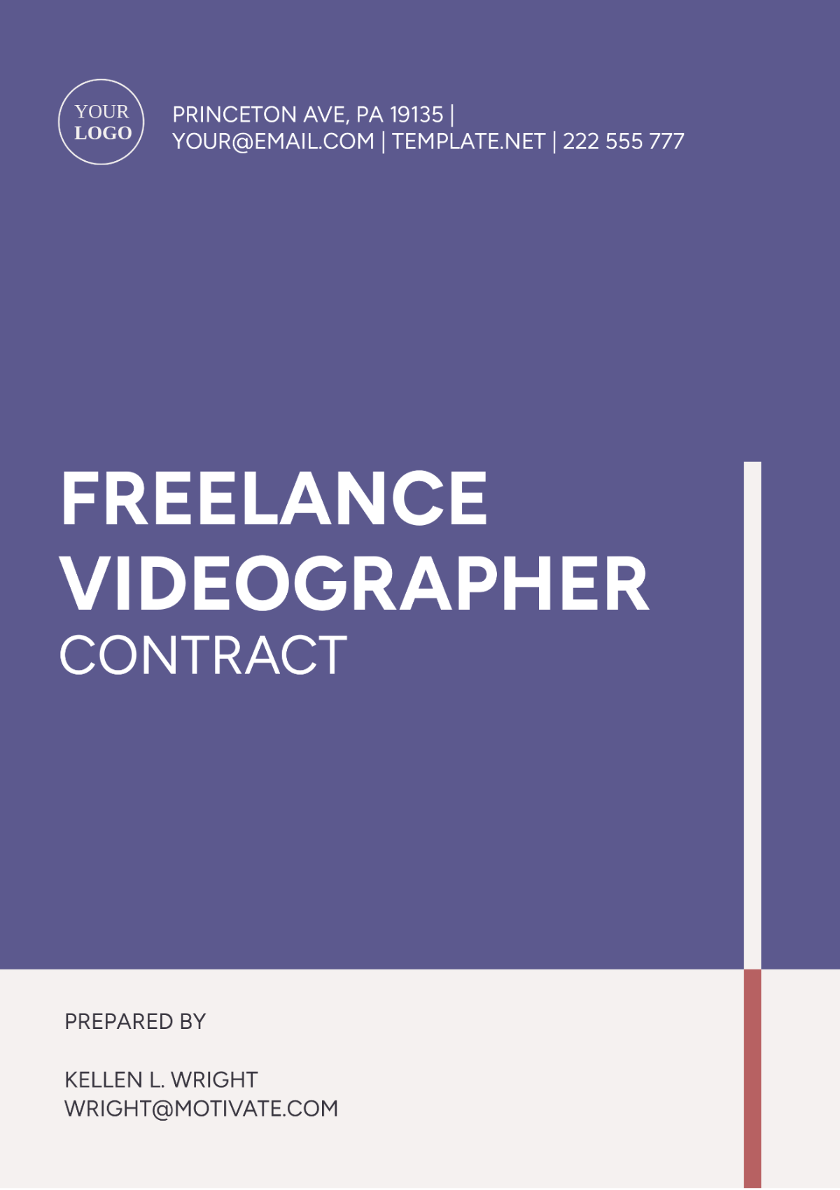 Freelance Videographer Contract Template - Edit Online & Download