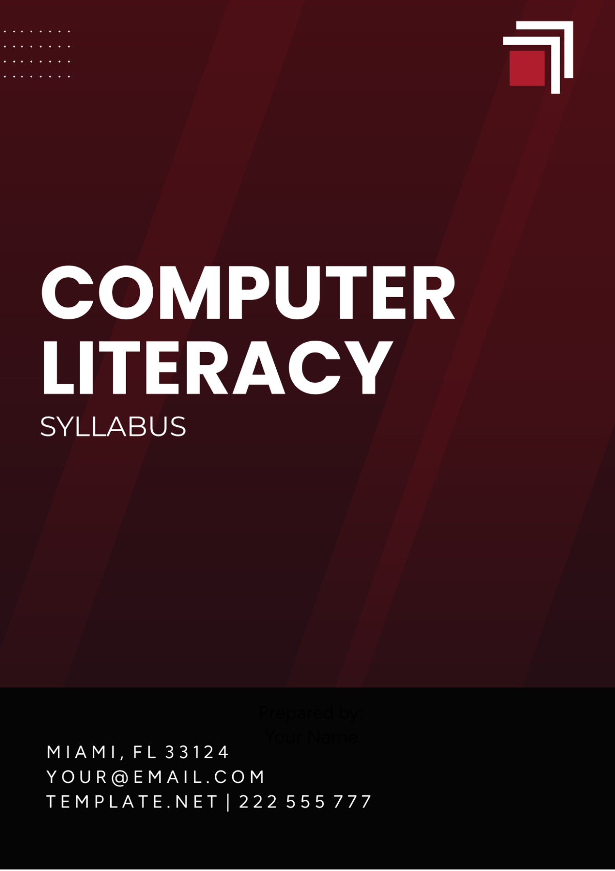 Computer Literacy Syllabus Template