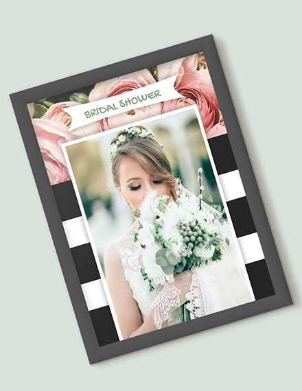 Free Bridal Shower Photo Frame Template to Edit Online