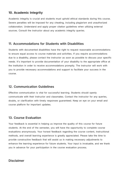 Free Back To School Chemistry Syllabus Template to Edit Online