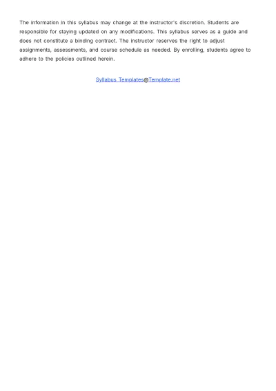 Free Back To School Chemistry Syllabus Template to Edit Online