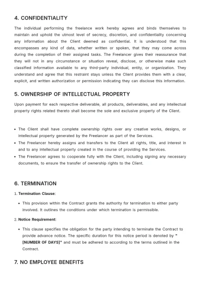 Free Freelance Retainer Contract Template to Edit Online