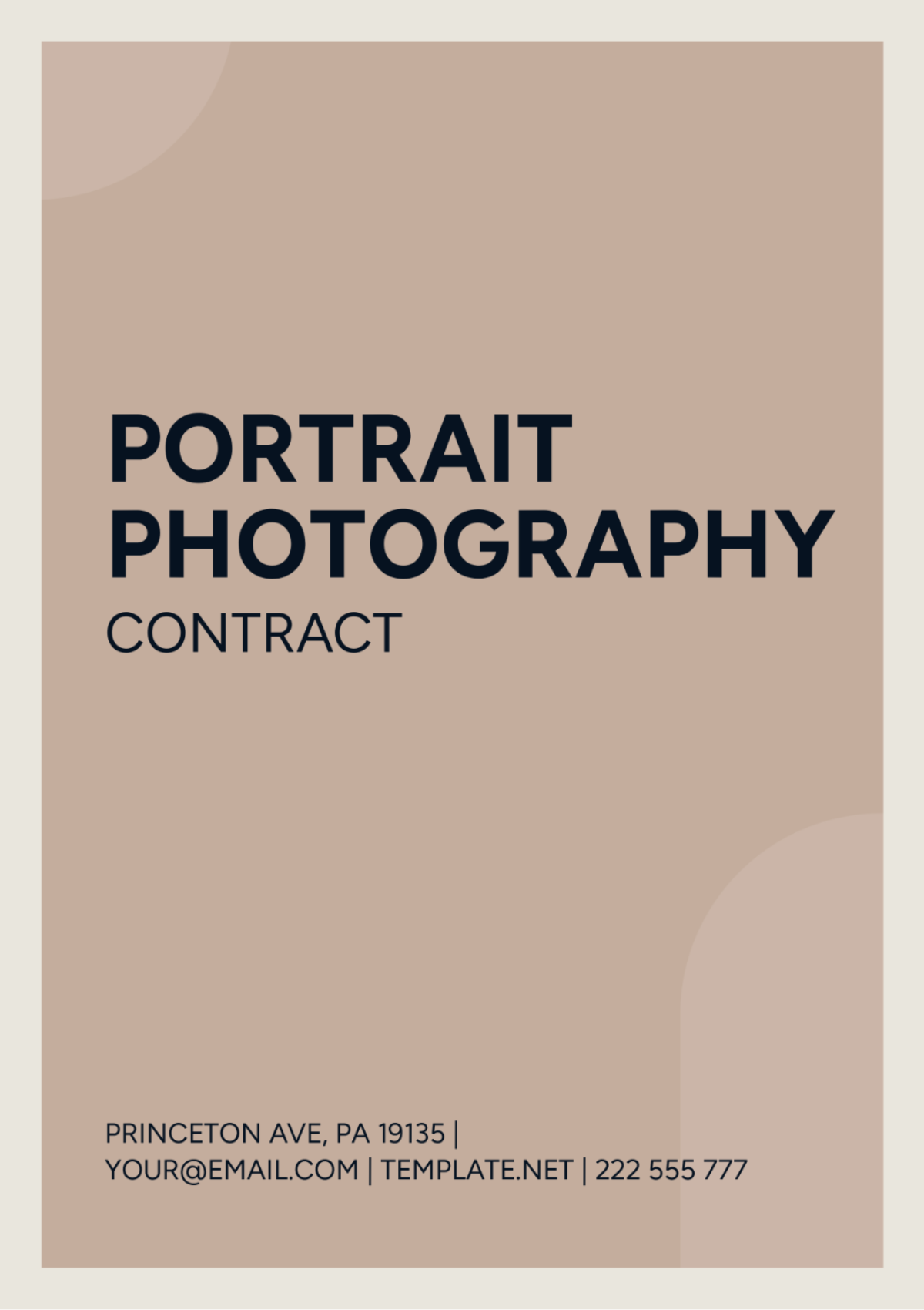 Portrait Photography Contract Template - Edit Online & Download