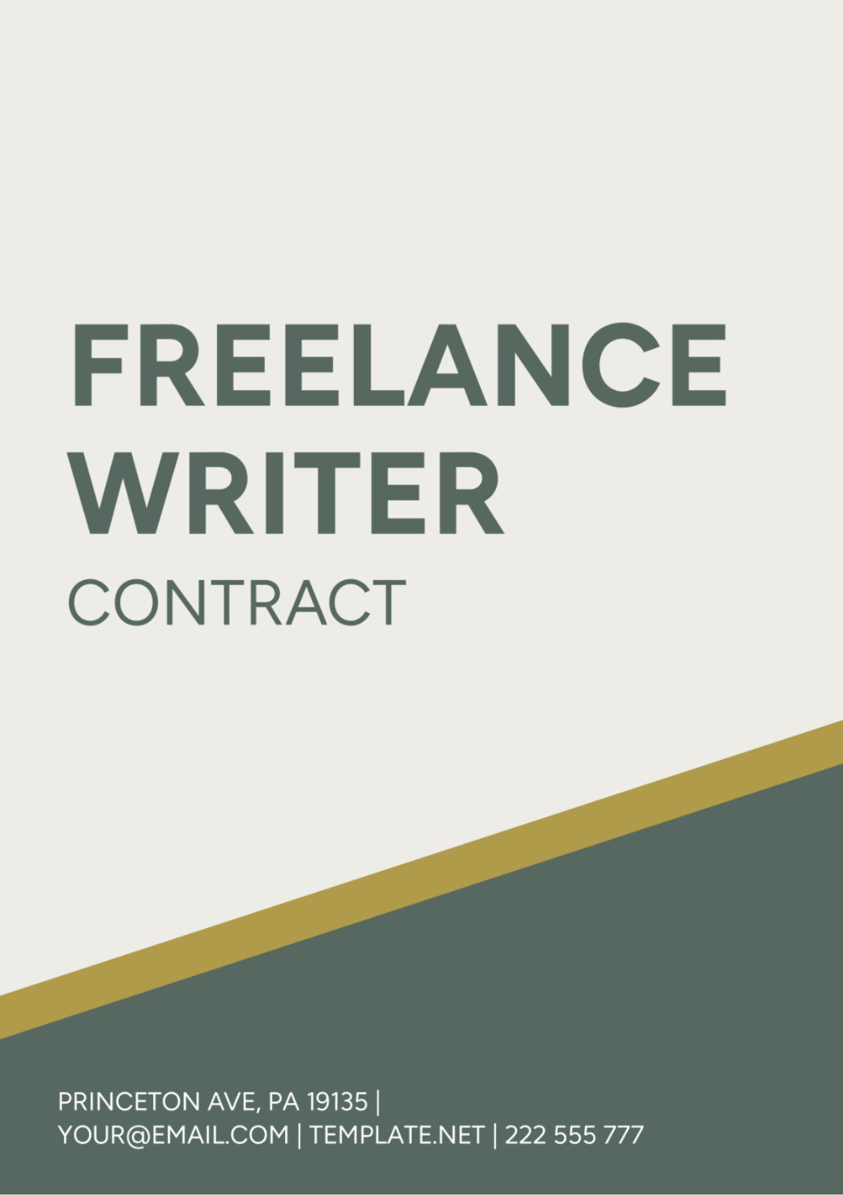 Freelance Writer Contract Template - Edit Online & Download