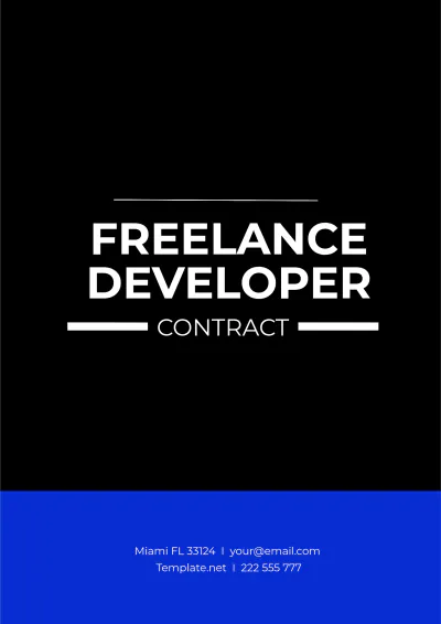 Free Freelance Developer Contract Template to Edit Online
