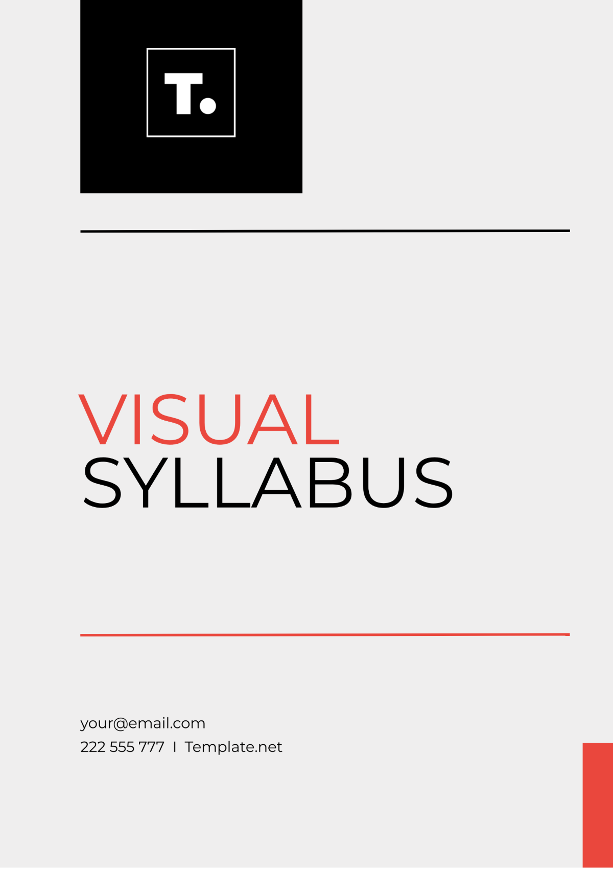 Visual Syllabus Template - Edit Online & Download