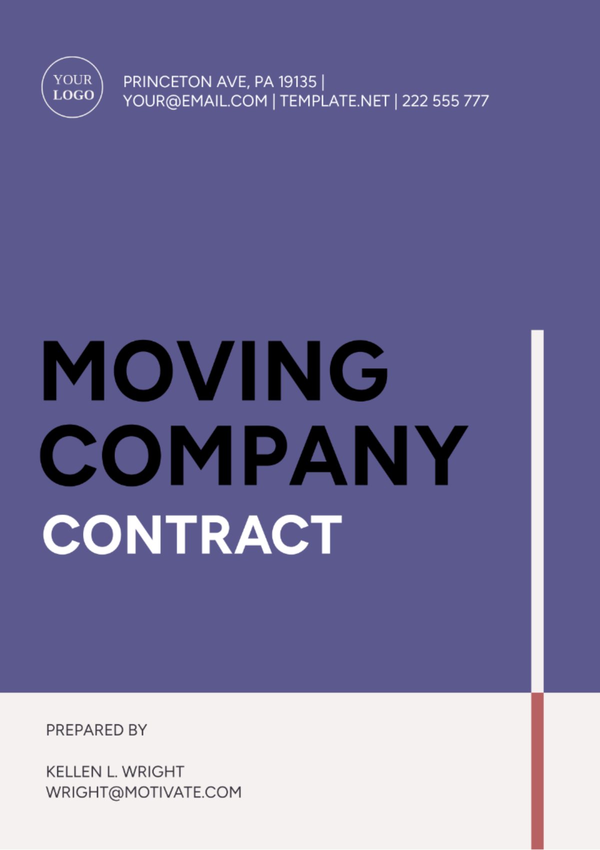 Moving Company Contract Template - Edit Online & Download