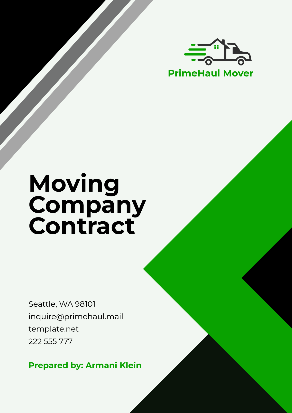 Moving Company Contract Template - Edit Online & Download