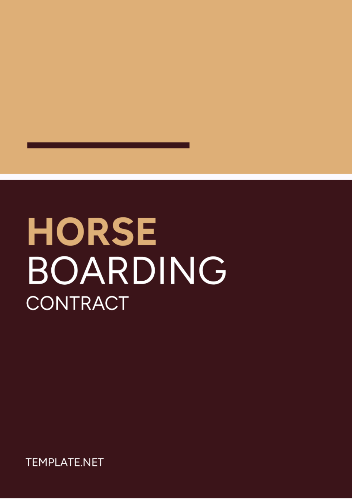 Horse Boarding Contract Template - Edit Online & Download