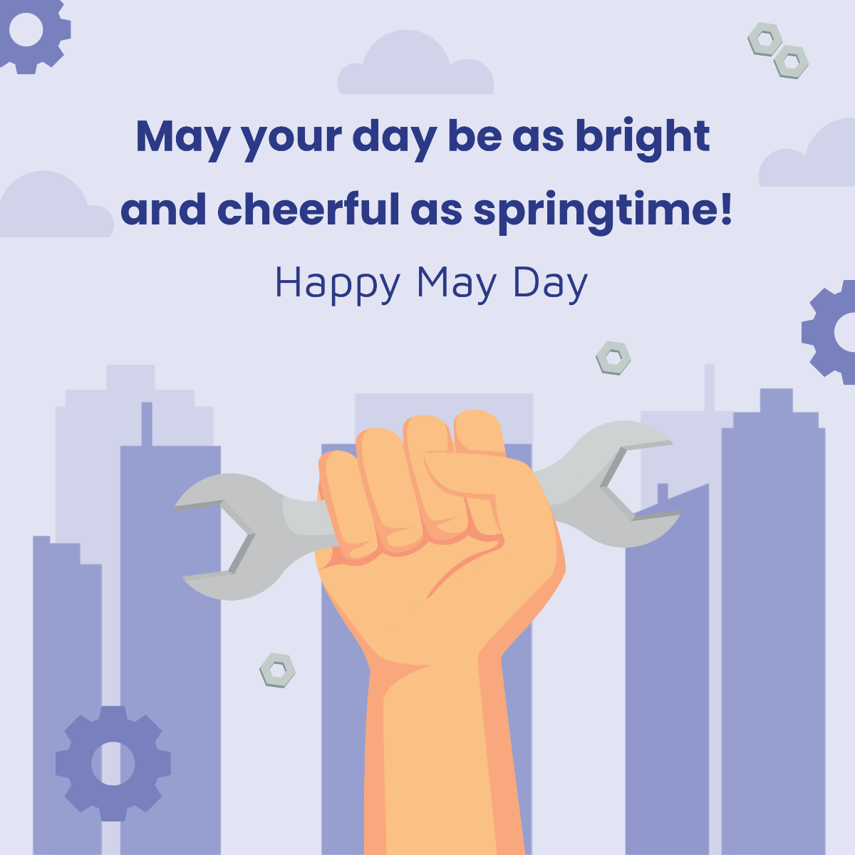 Free May Day  Instagram Post Template