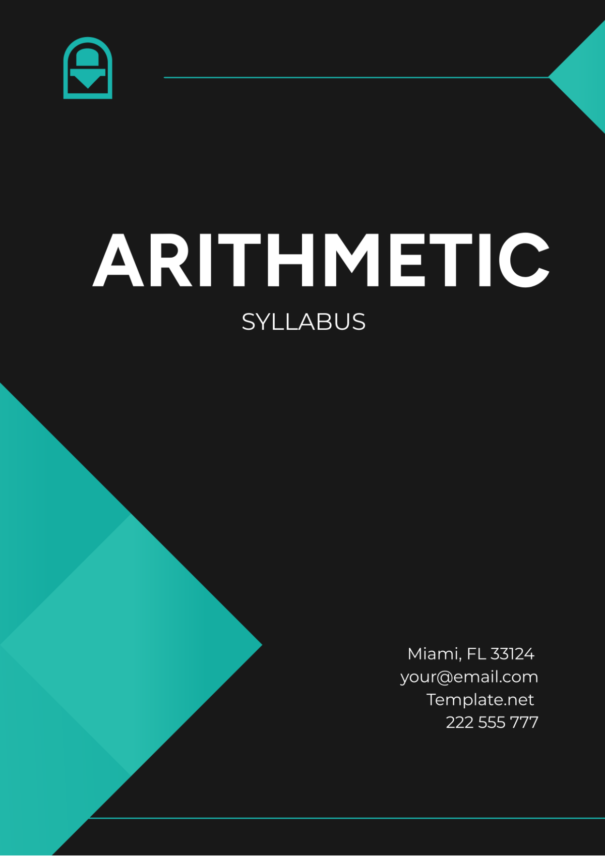 Arithmetic Syllabus Template