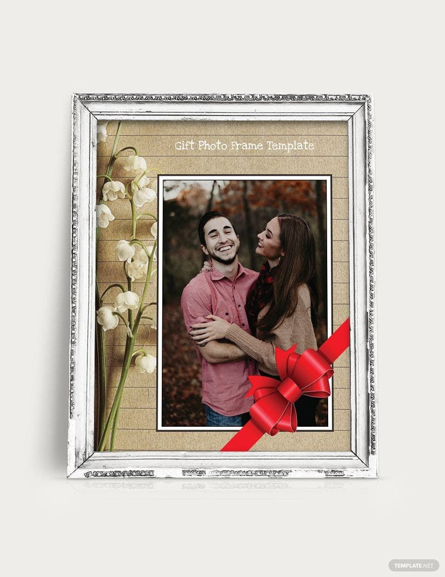 Gift Photo Frame Template in Word, PSD
