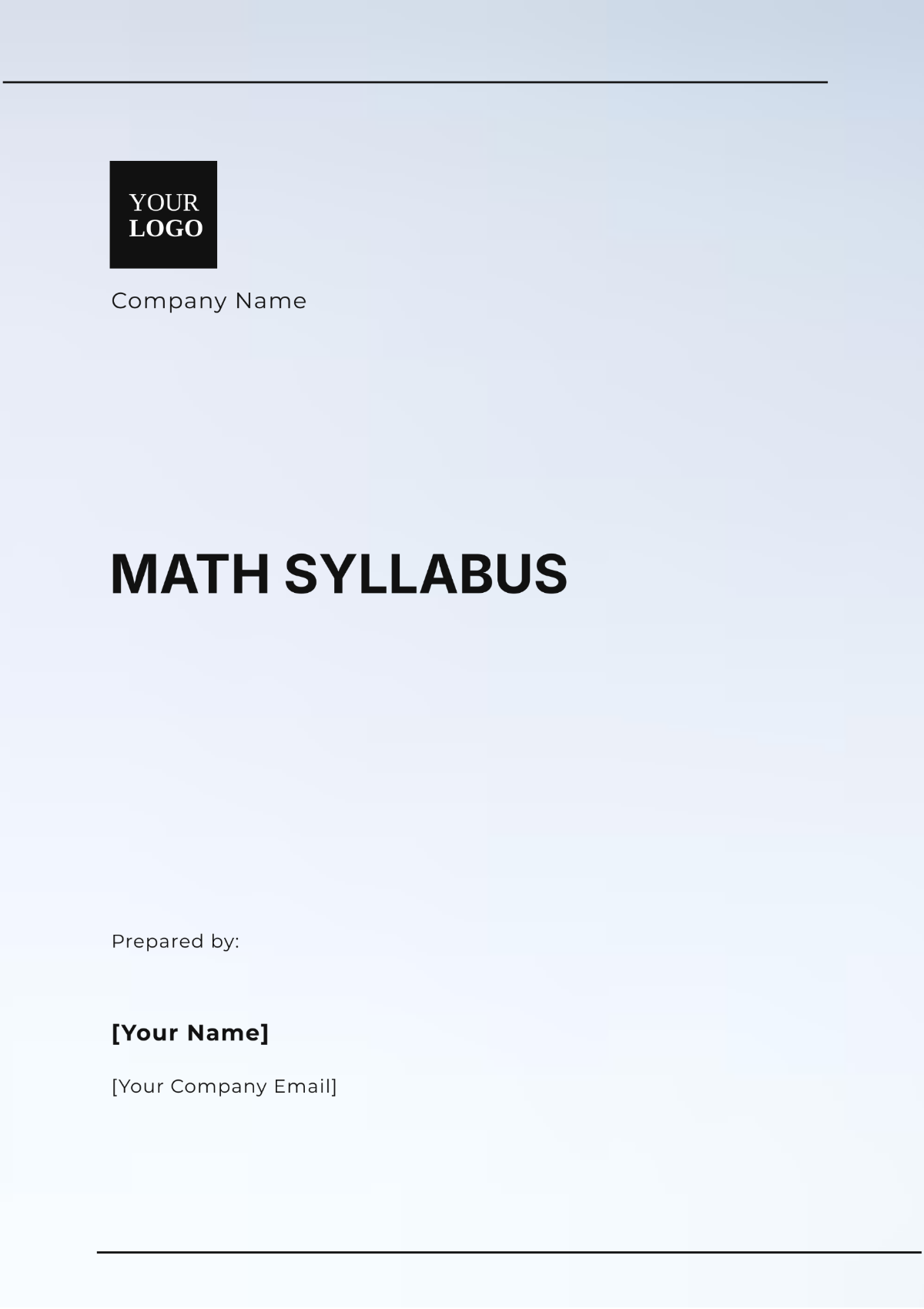 Math Syllabus Template - Edit Online & Download