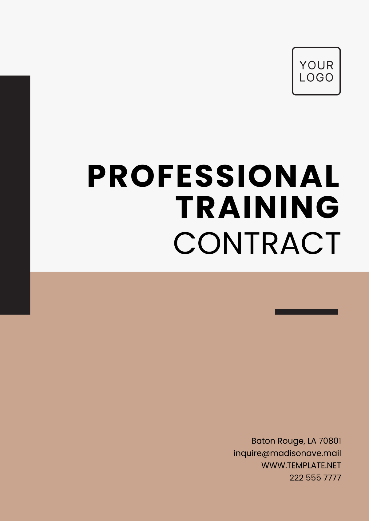 Professional Training Contract Template - Edit Online & Download