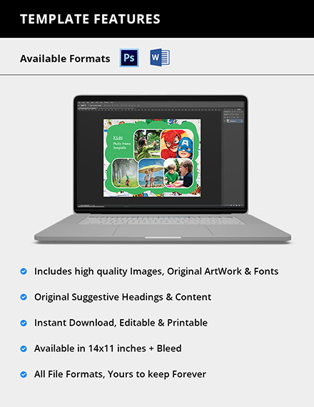 Free Kids Photo Frame Template to Edit Online