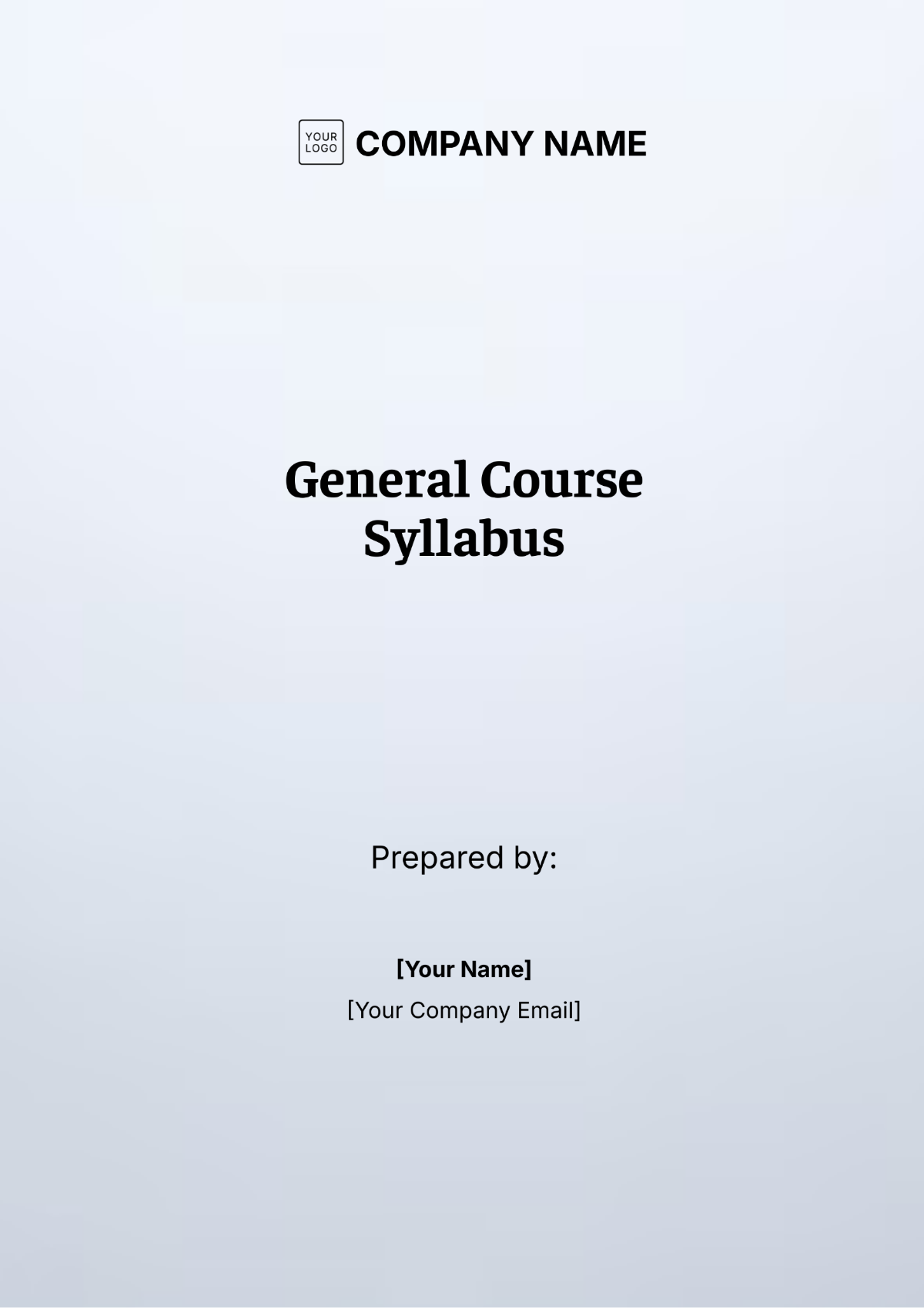 General Course Syllabus Template - Edit Online & Download