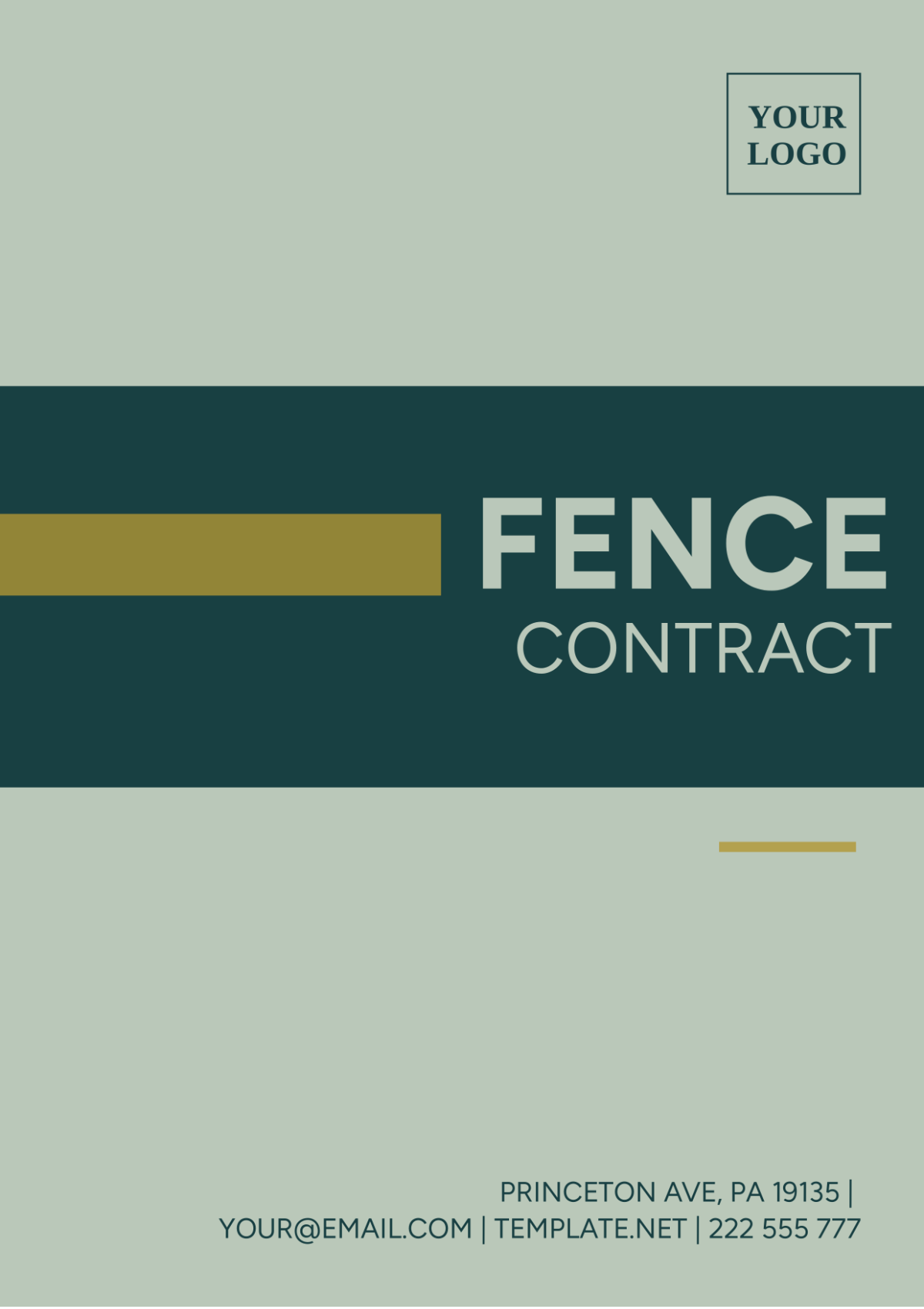 Free Fence Contract Template To Edit Online