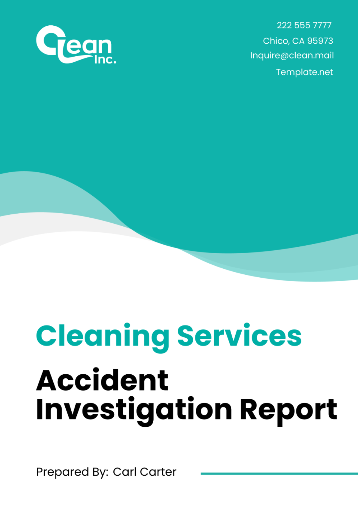 Cleaning Services Accident Investigation Report Template