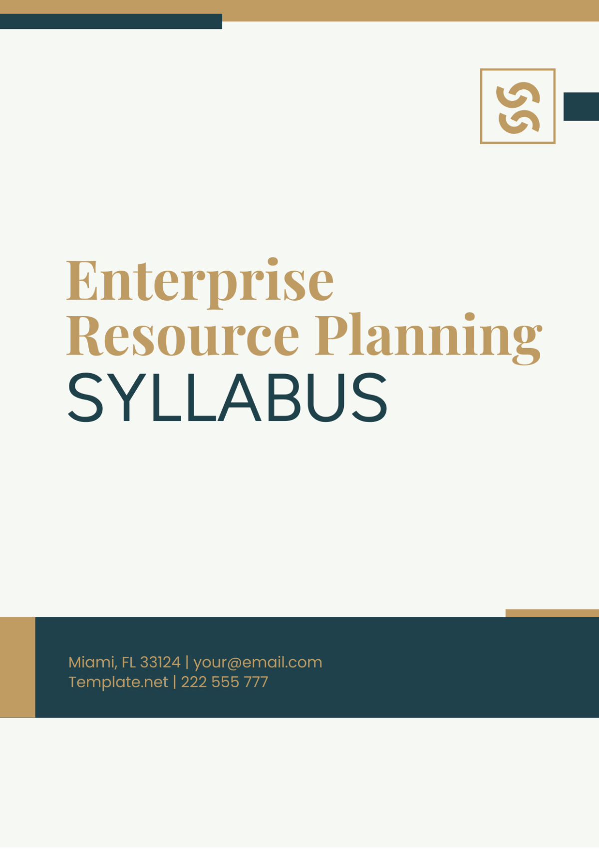 Enterprise Resource Planning Syllabus Template