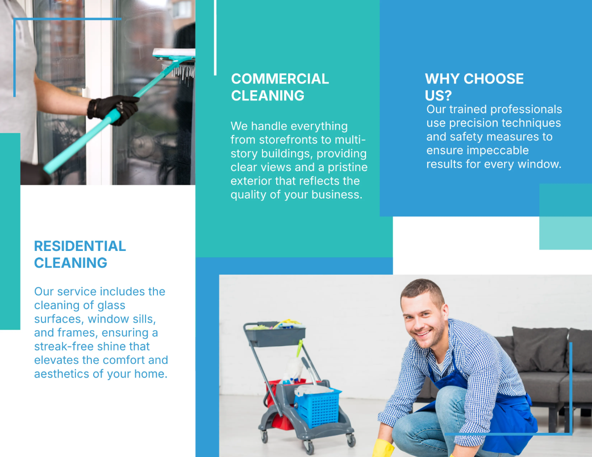 Free Window Cleaning Services Brochure Template to Edit Online