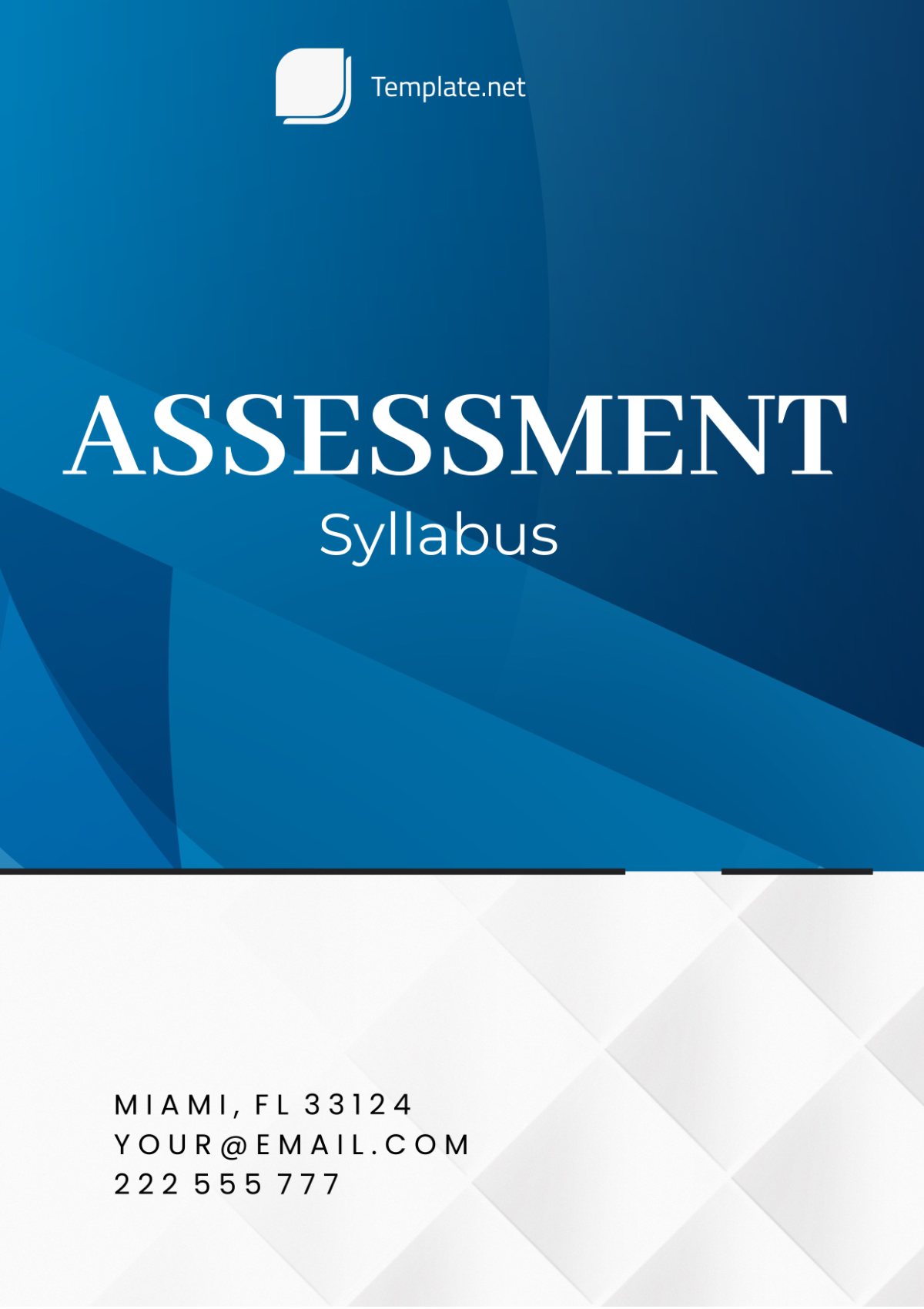 Assessment Syllabus Template