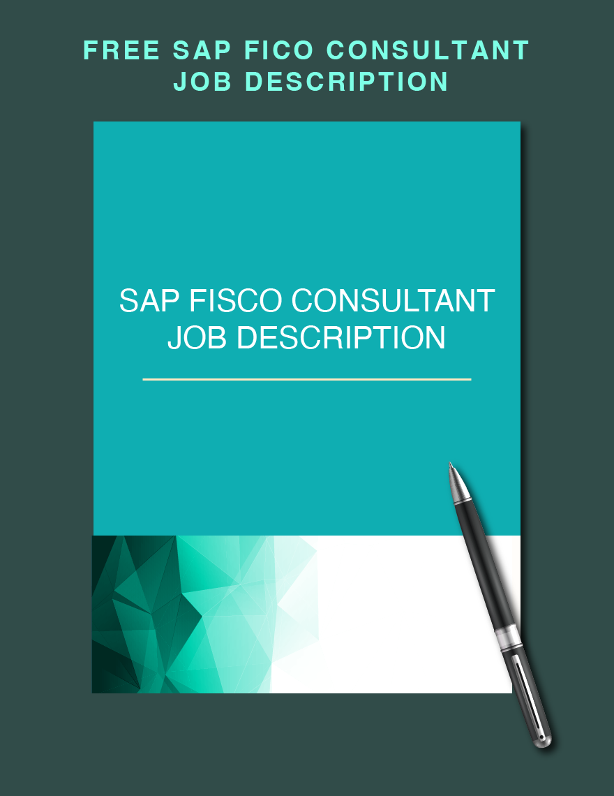 Sap Fico Consultant Job Description