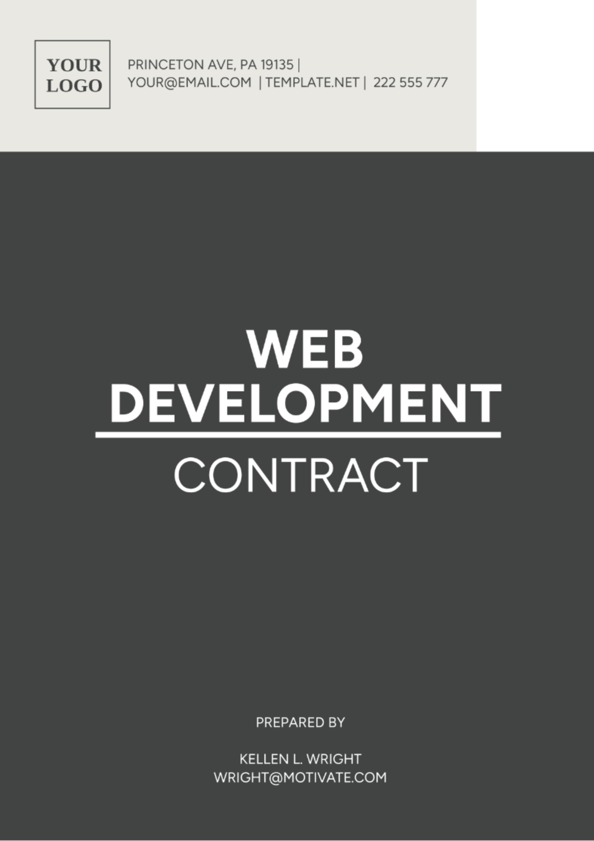 Web Developer Contract Template - Edit Online & Download