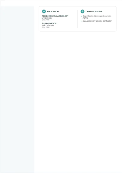 Free Academic ATS CV Template, AI CV Builder