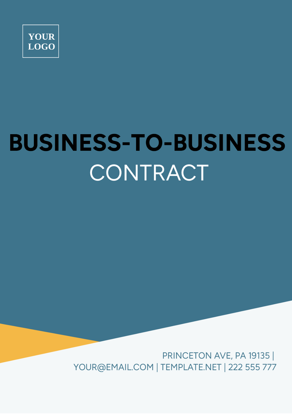 Free Business To Business Contract Template