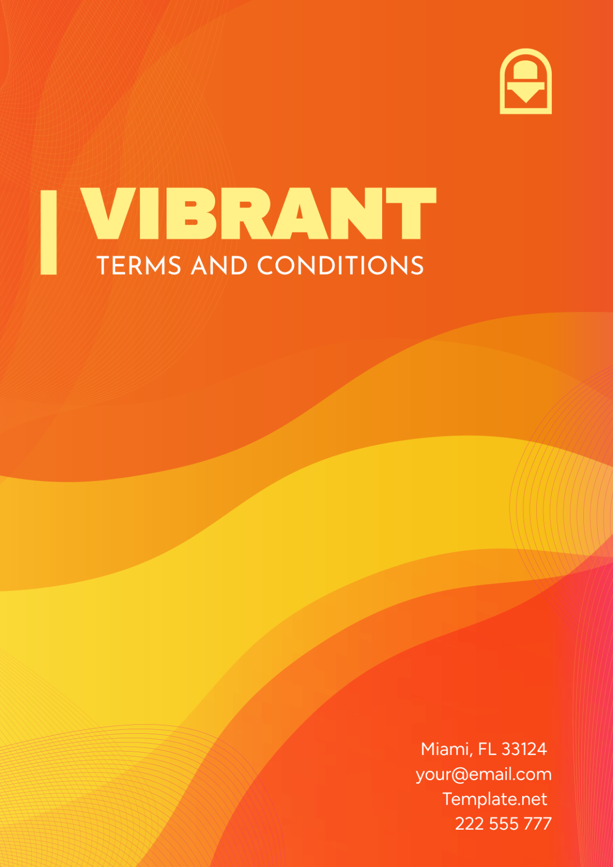 Vibrant Terms and Conditions Cover Page Template