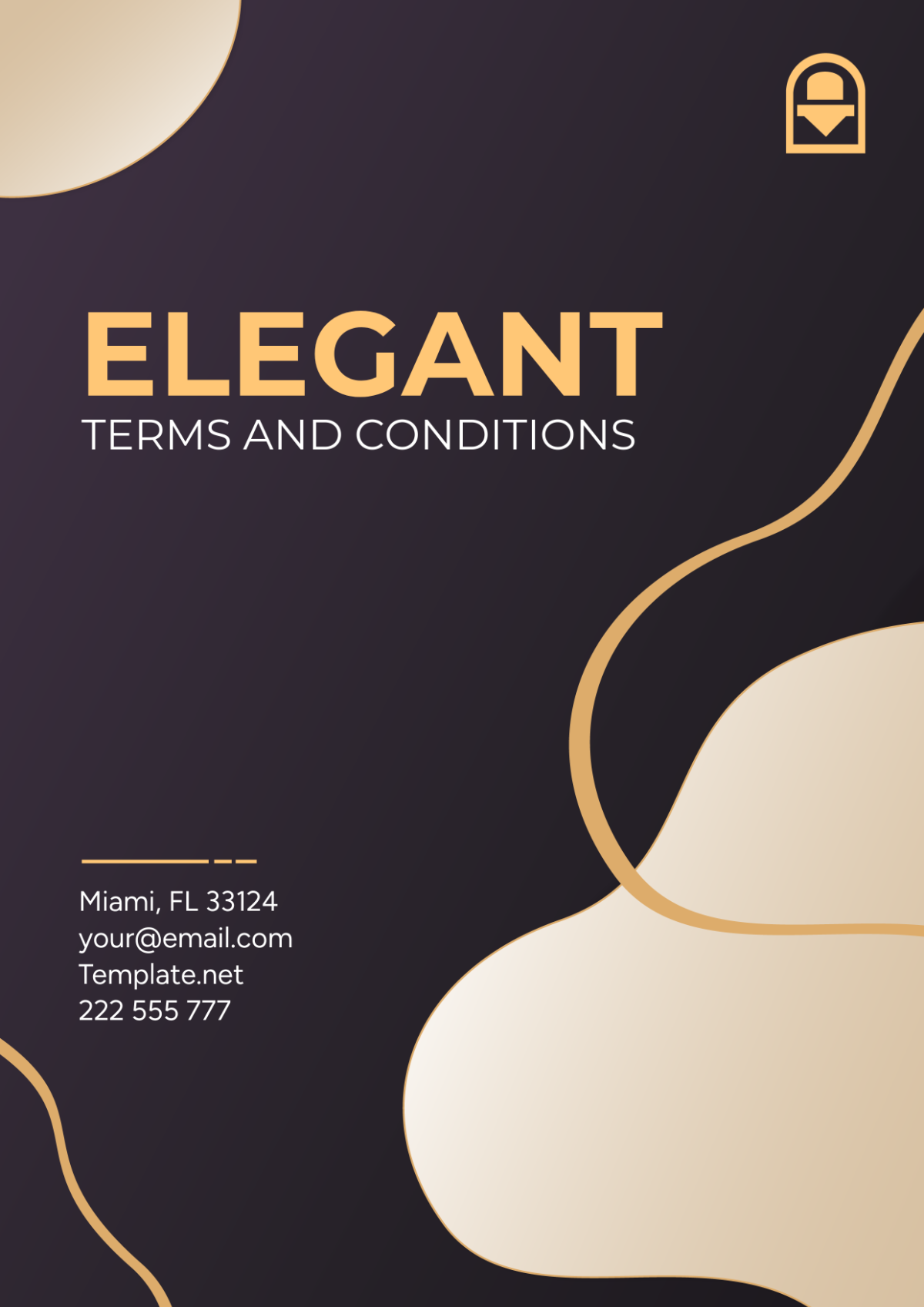 Elegant Terms and Conditions Cover Page Template