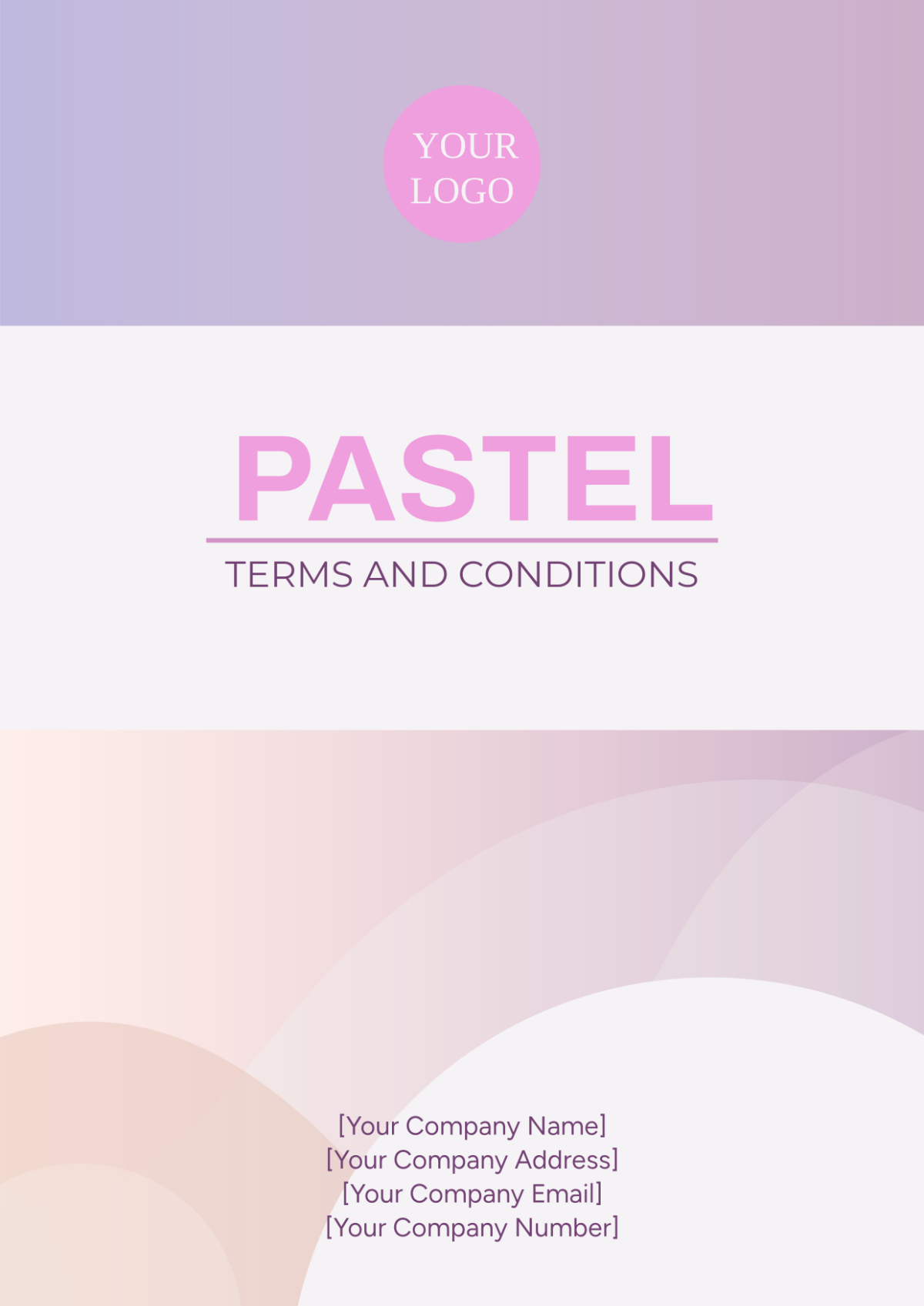 Pastel Terms and Conditions Cover Page