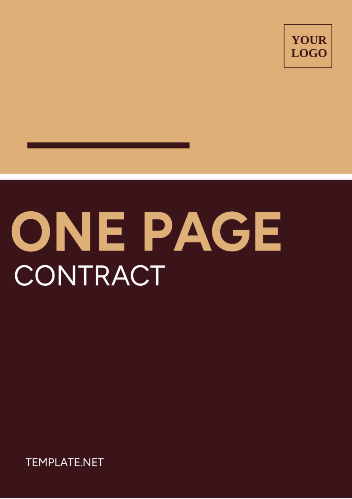 One Page Contract Template Edit Online & Download Example