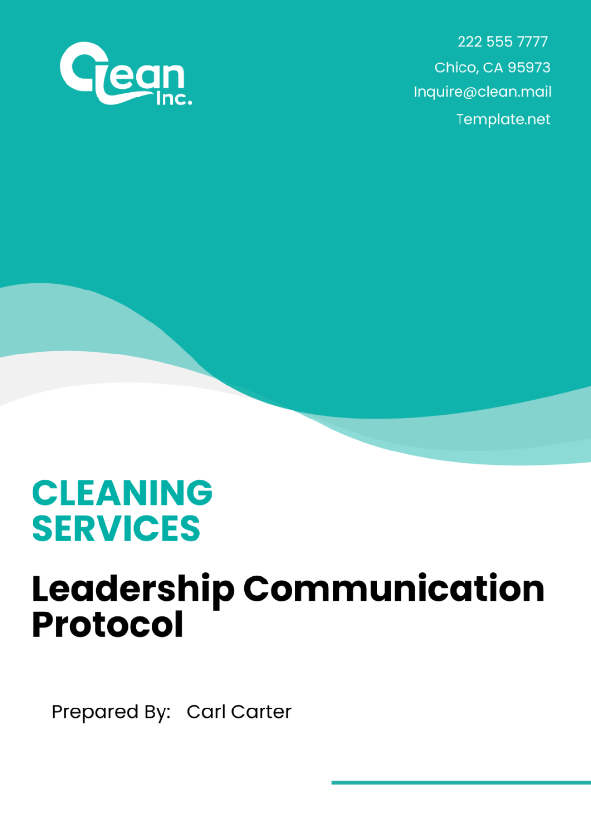 Free Cleaning Services Leadership Communication Protocol Template