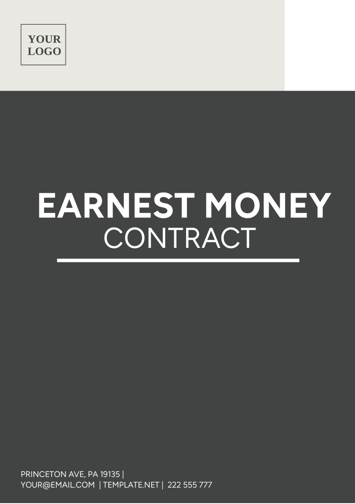 Earnest Money Contract Template - Edit Online & Download