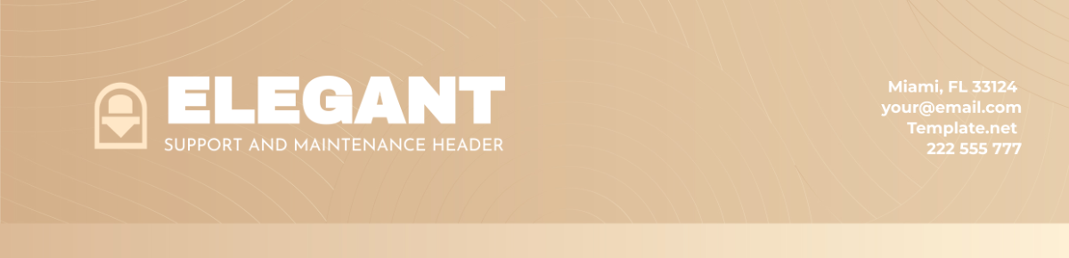 Elegant Support and Maintenance Header Template