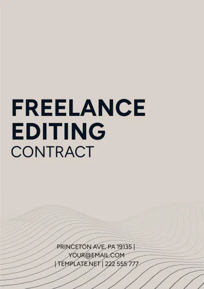 Free Freelance Editing Contract Template to Edit Online