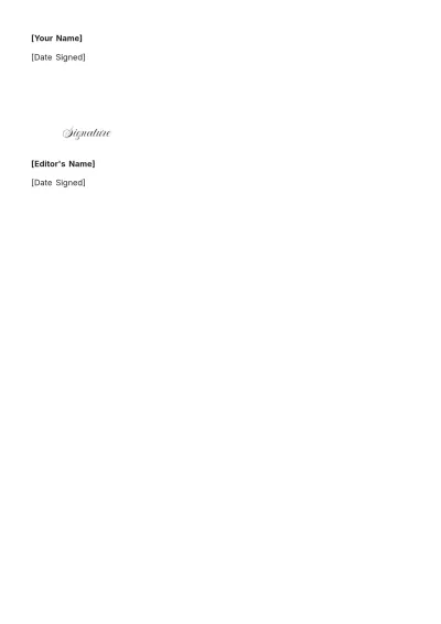 Free Freelance Editing Contract Template to Edit Online