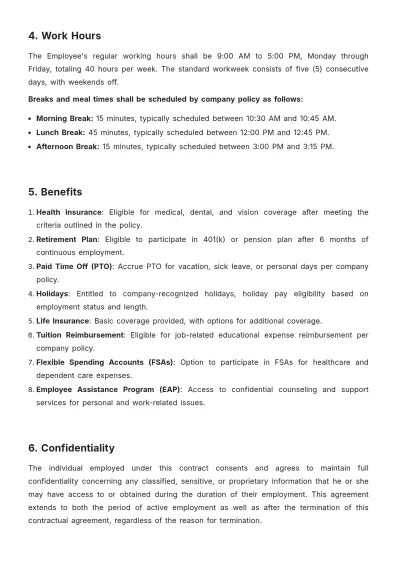 Free Hire Contract Template to Edit Online