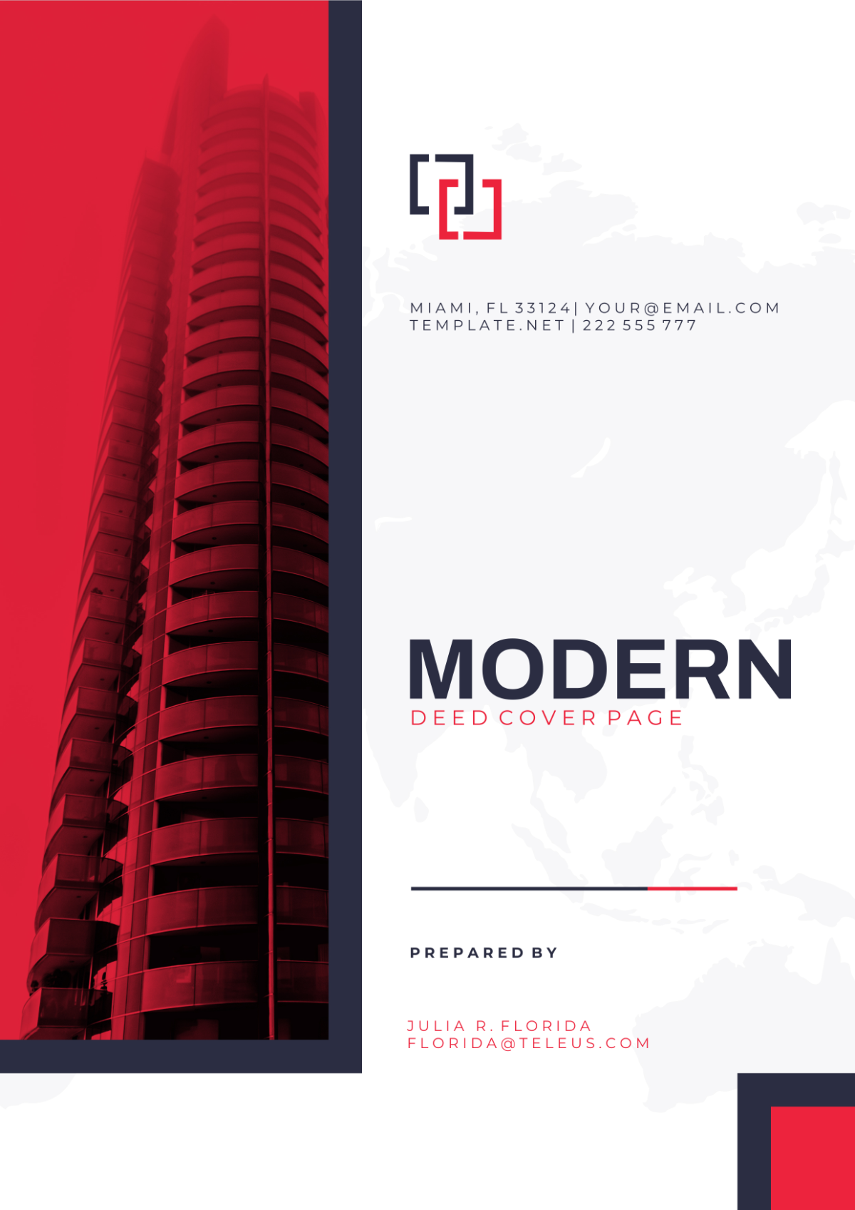 Modern Deed Cover Page