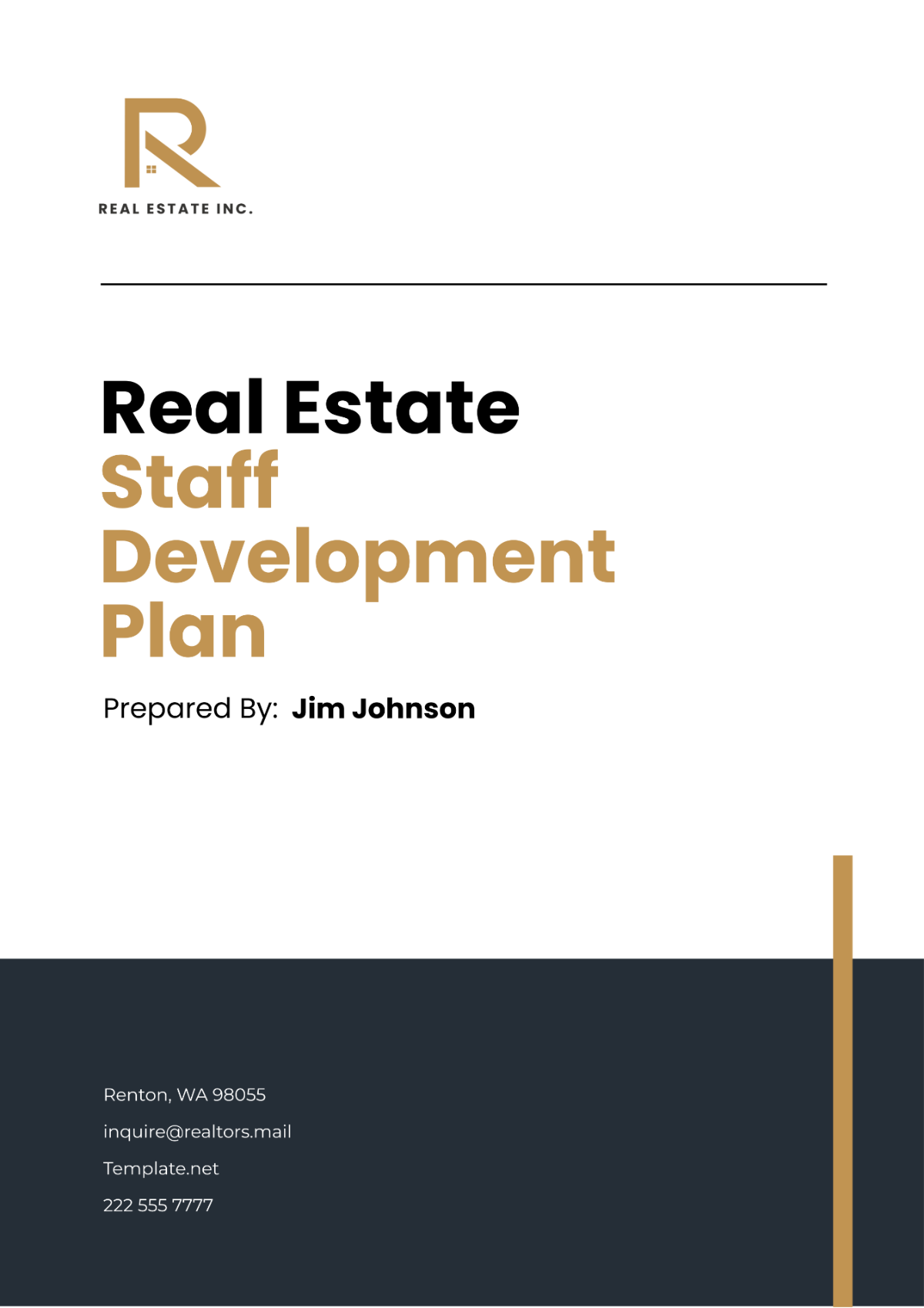 Real Estate Staff Development Plan Template
