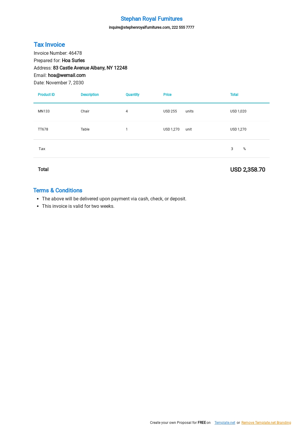 Google Sheets Tax Template