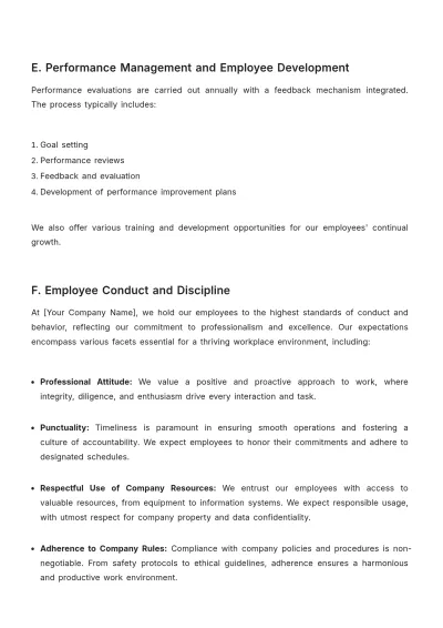 Free Real Estate HR Policy & Procedure Manual Template to Edit Online