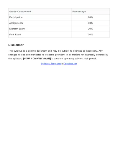 Free Sport Pilot Training Syllabus Template to Edit Online